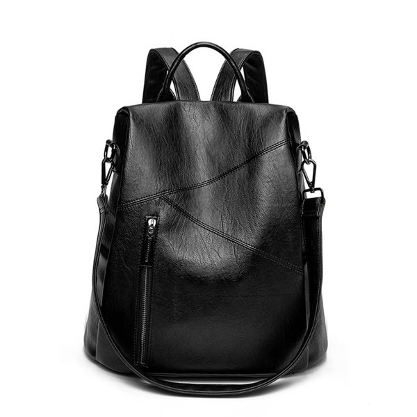 Polyurethane Women Purse Fashion Travel Shoulder Backpack