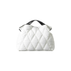 Simple Solid Color Down-Filled Tote Cotton Handbag