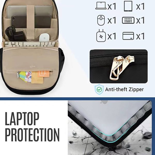 15.6 Inch Laptop Backpack with USB Charging Hole