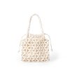 Wooden Tote Bag with a canvas drawstring pocket inside