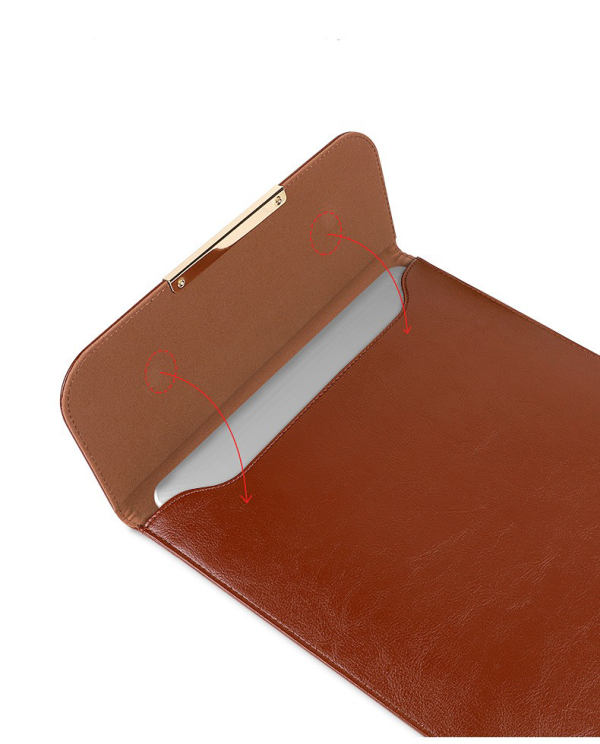 Waterproof Anti-scratch Leather Sleeve with Pouch