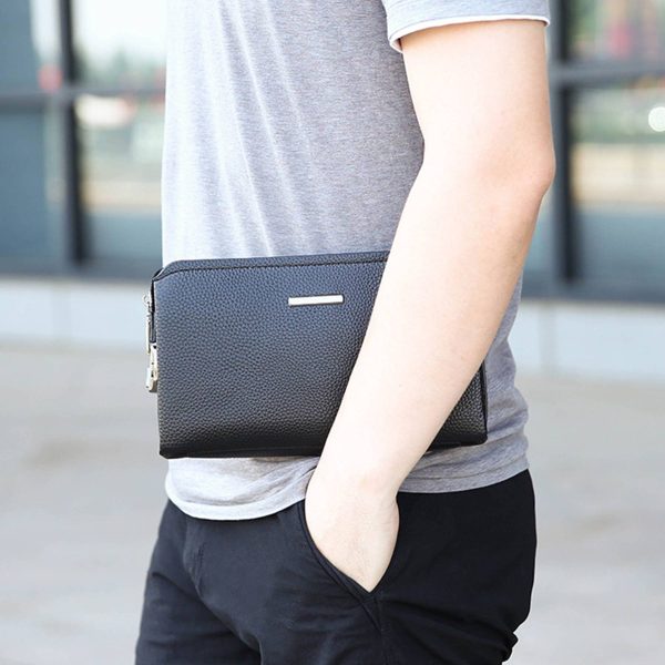 Pu men's handbag Wallet Combination lock