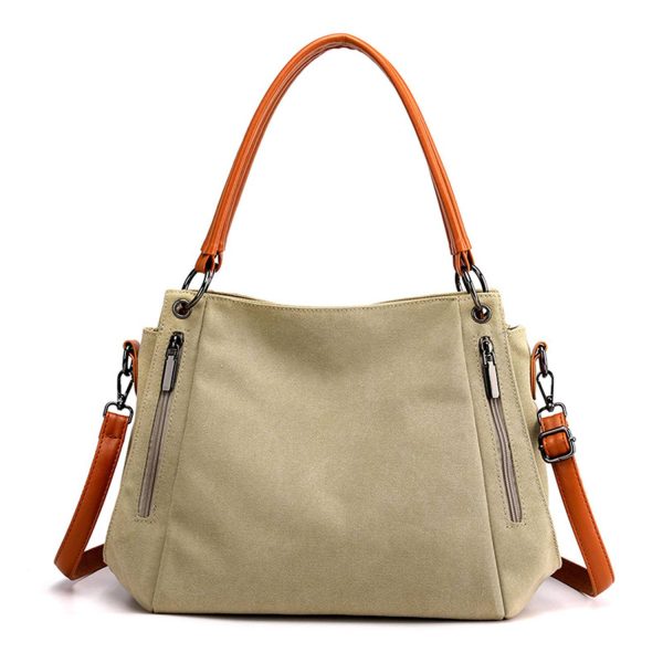 Large Capacity Simple Canvas Crossbody Bag