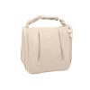 Polyester Handheld Pleated Zipper Makeup Bag