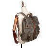 Versatile Canvas and Leather Backpack
