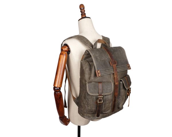 Versatile Canvas and Leather Backpack