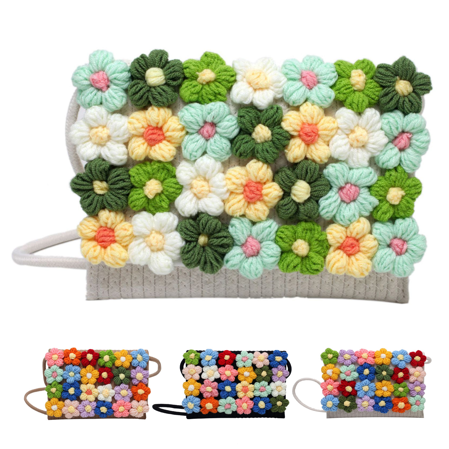 Daisy Handwoven Crossbody Handbag