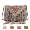 Jute Straw cotton tassel shoulder cross-body bag