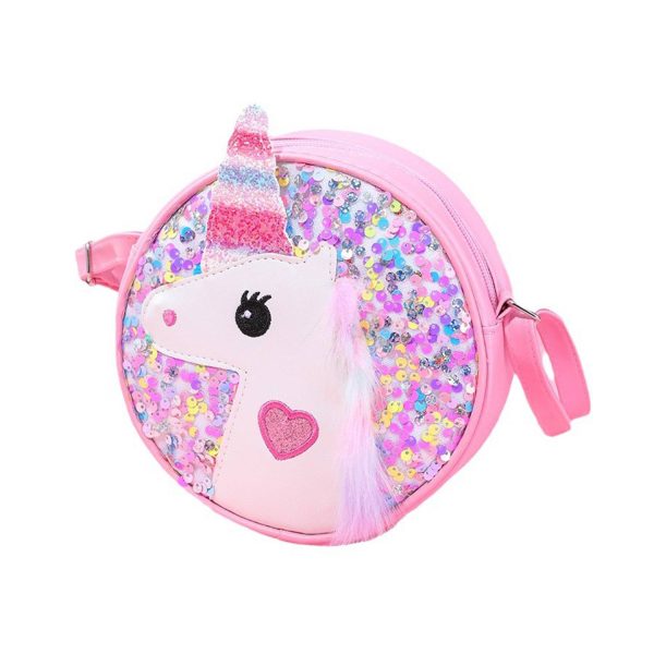 Pu Leather Little Girls Unicorn Crossbody Bag