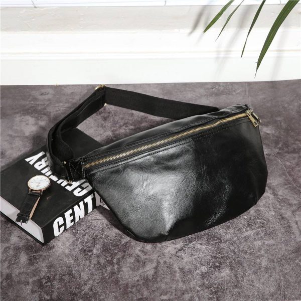 Retro PU Leather Belt Chest Bag