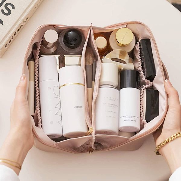 PU Leather Large Capacity Makeup Bag