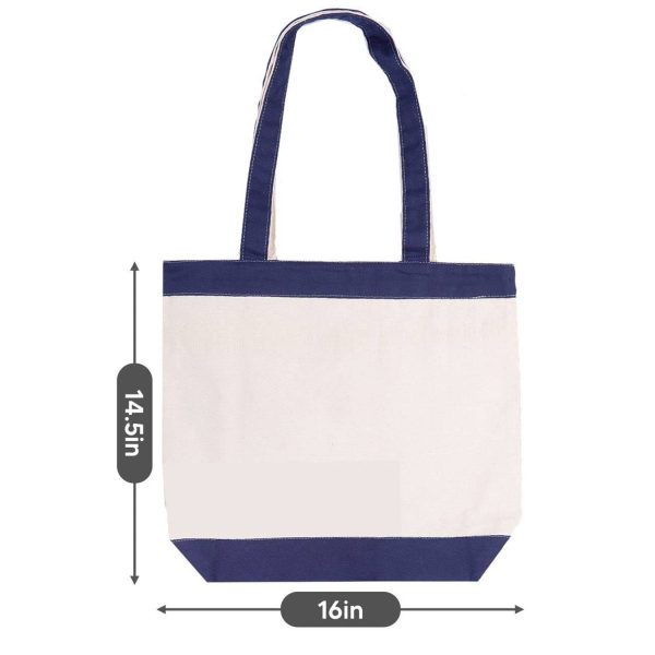 Cotton canvas tote shopping bag