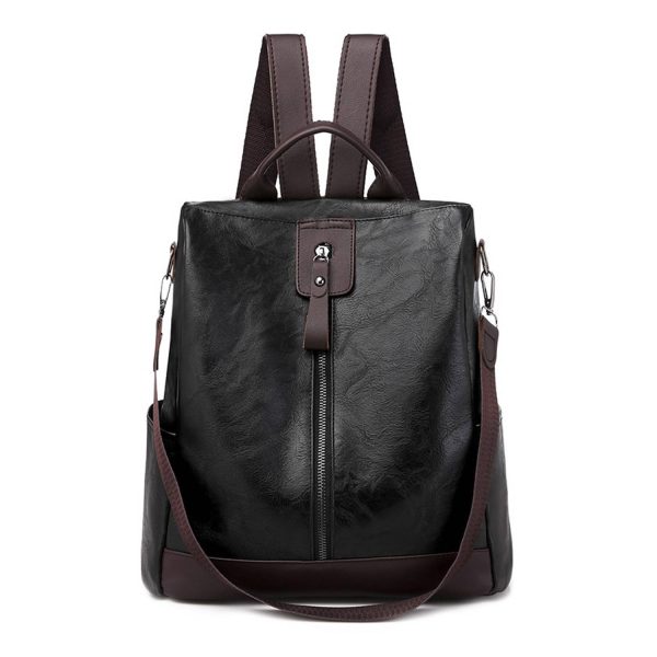 Retro soft leather PU anti-theft backpack