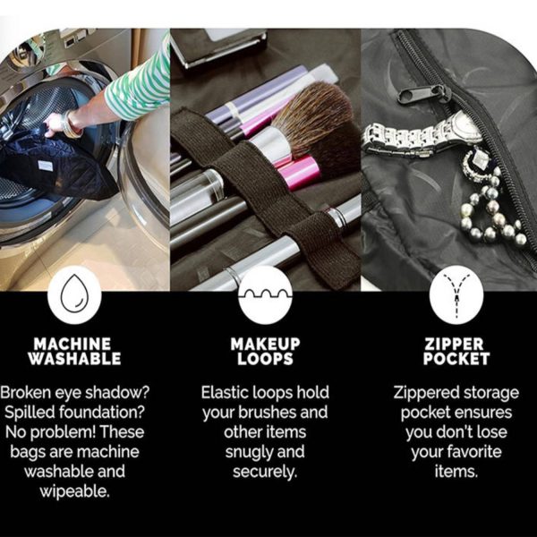 Drawstring Cosmetic & Makeup Bag Organizer