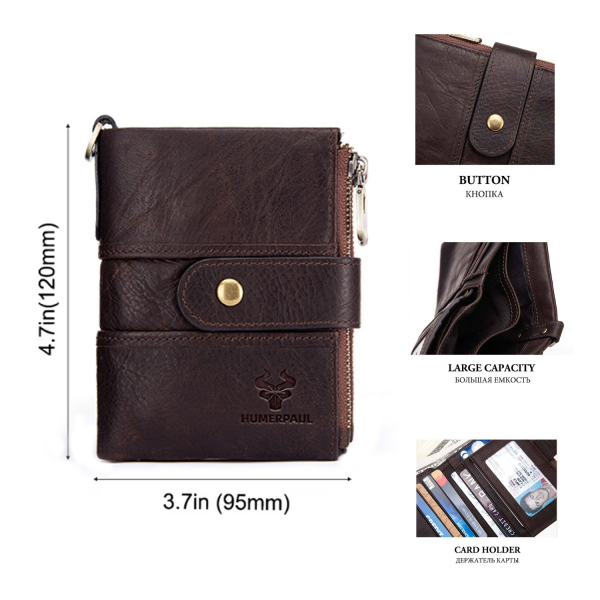 Multifunction Retro Genuine Leather Wallet