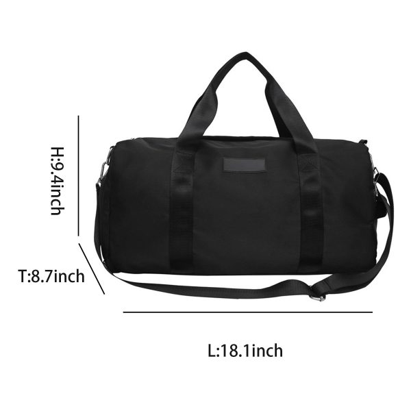 Nylon Travel Duffle Bag with Shoe Compartment & Wet Pocket