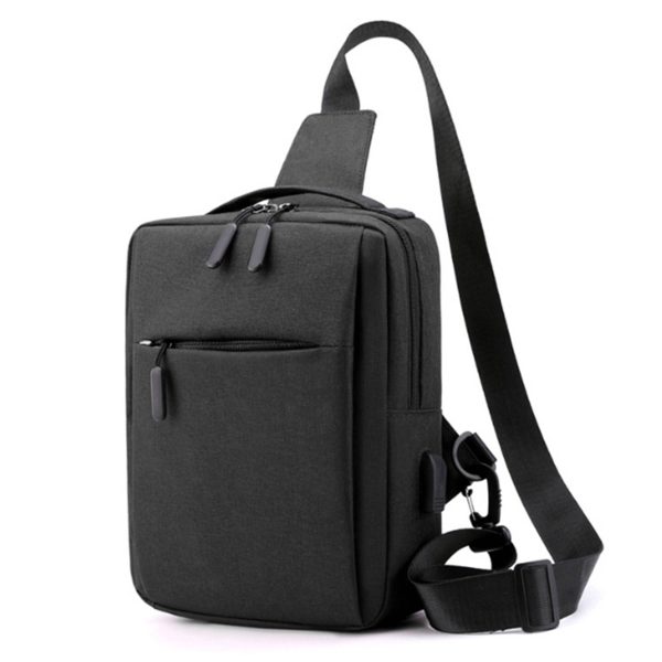 Oxford Waterproof Crossbody Bag With USB Charging Port