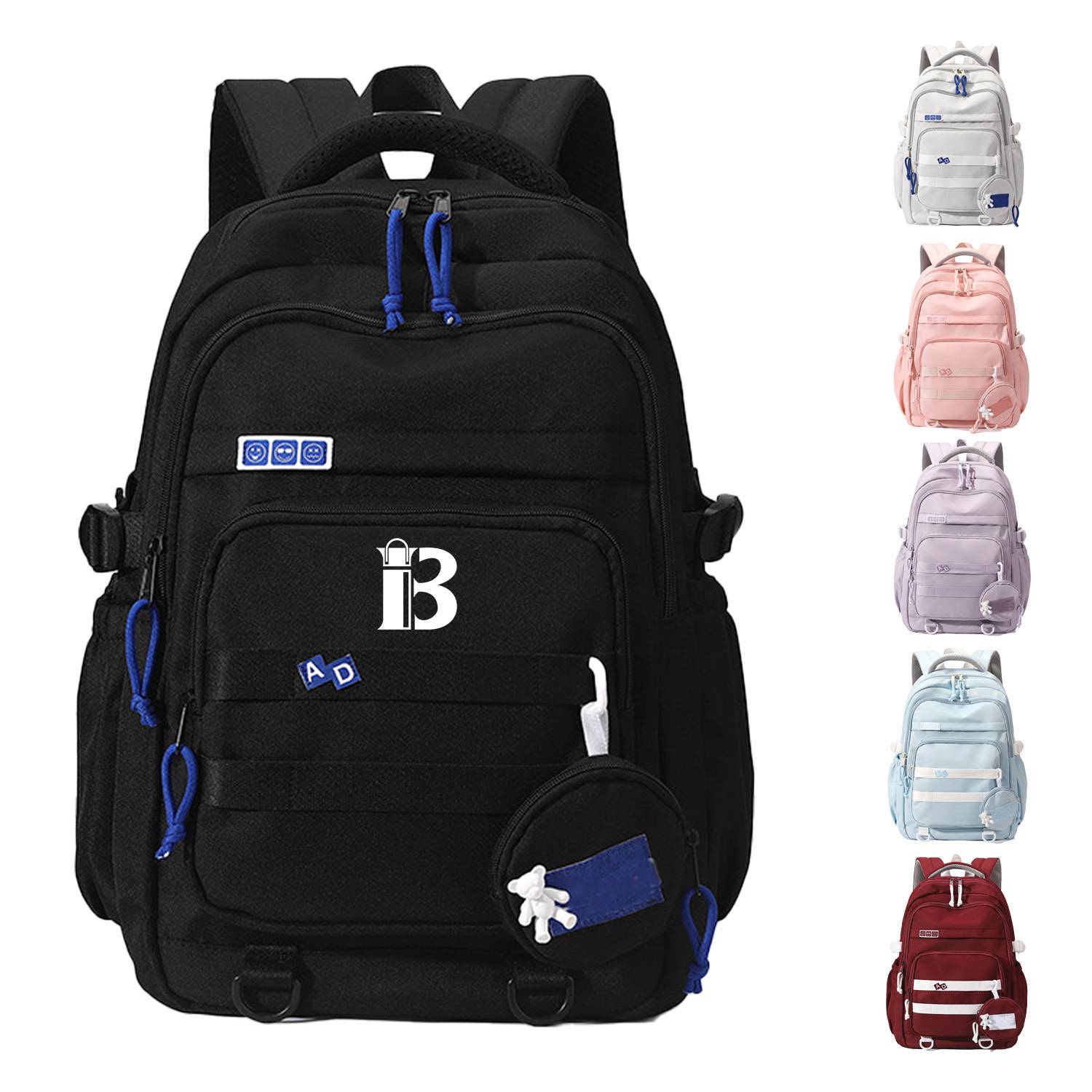 Nylon Travel Laptop Backpack College Bookbag