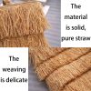 Jute straw fringed cross-body bag