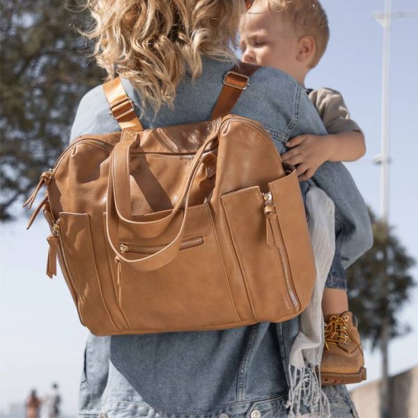 PU Multi-functional mommy tote bag backpack