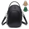 Genuine Leather Two Compartment Phone Crossbody Mini Bag