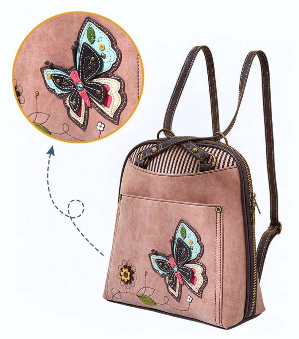 PU Leather Convertible Backpack