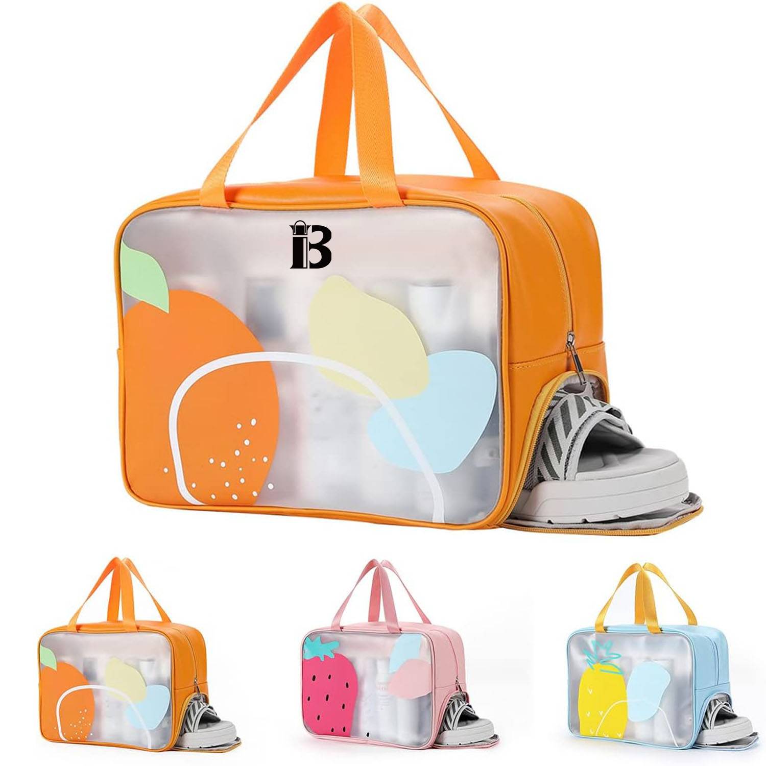Cosmetics Wet Dry Separate Toiletry Bag with Shoes Storage