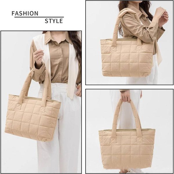 Soft Down Cotton Padded Quilted Bag for Womens