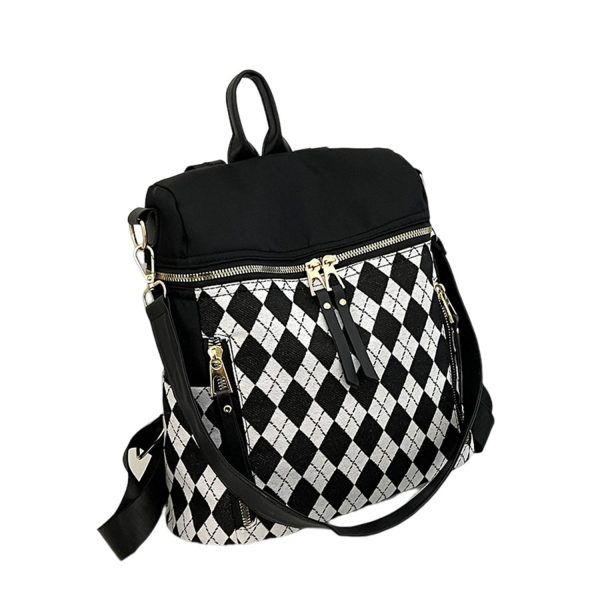 Nylon Fitness Diamond pattern Tote bag travel backpack