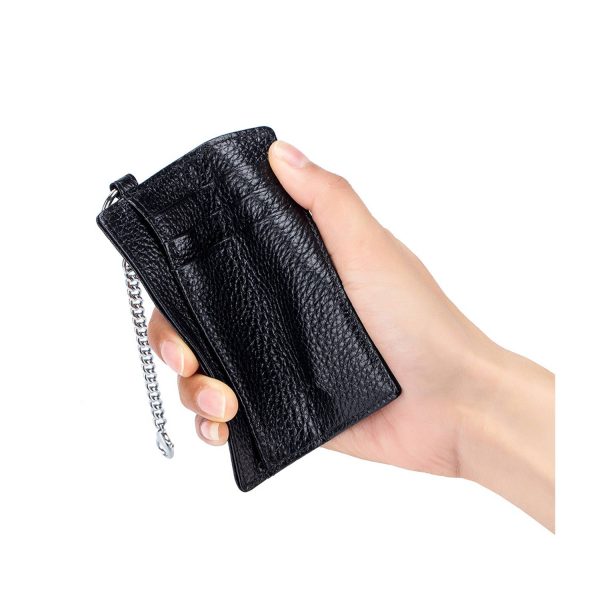 A genuine leather mini wallet