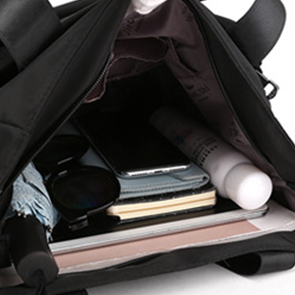 Large capacity nylon hand crossbody bag