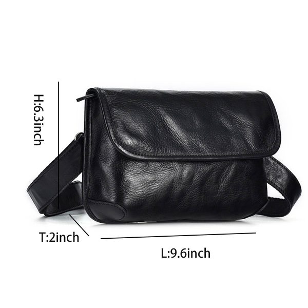 Leather Crossbody Messenger Bag for Men