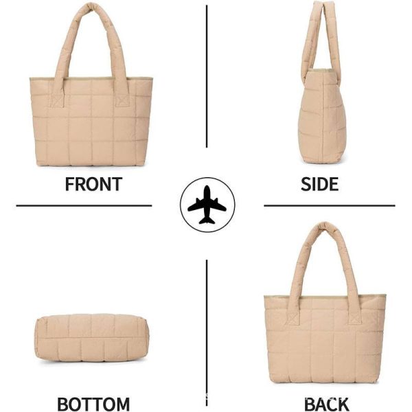 Soft Down Cotton Padded Quilted Bag for Womens