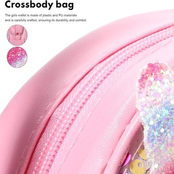 Pu Leather Little Girls Unicorn Crossbody Bag