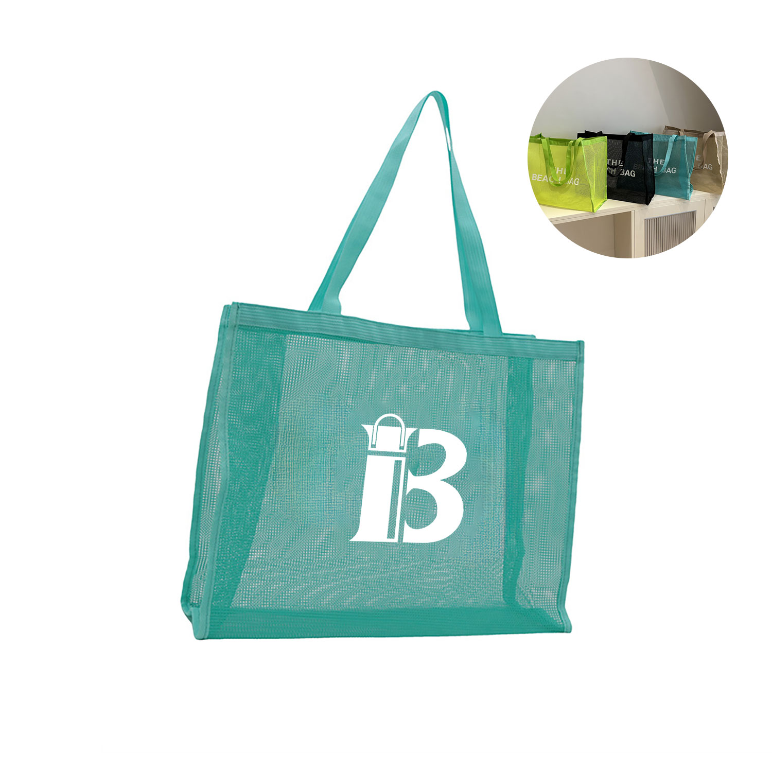 Large Capacity Sheer Mesh Beach Tote Bag