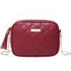 Pu Leather Crossbody Bag Lingerie Embroidery for Women