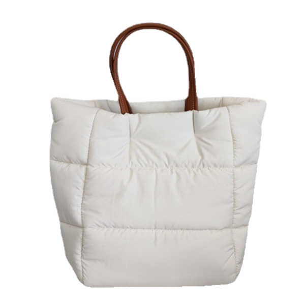 Diamond-Shaped Casual Large-Capacity Down Tote Bag