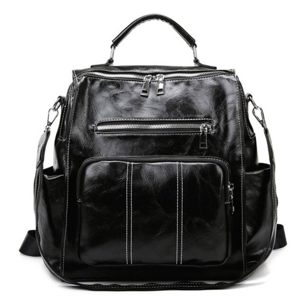 PU Convertible Waterproof Backpack for woman