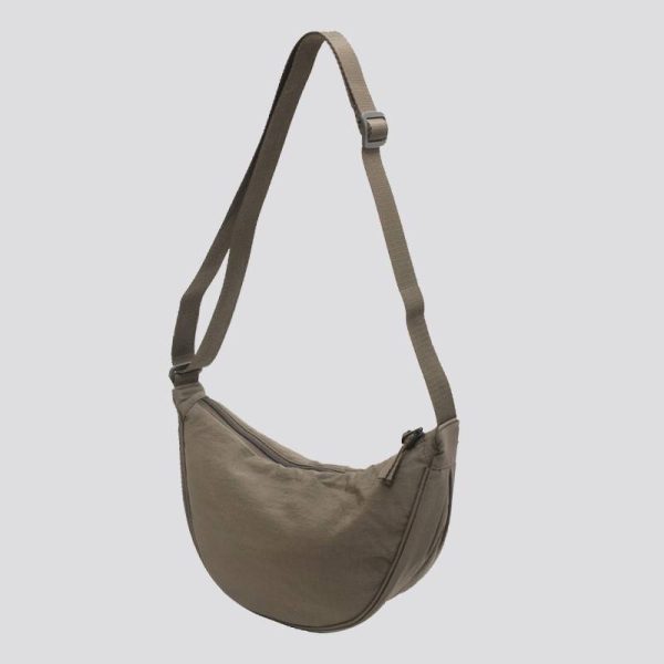Nylon Lightweight Dumpling-Shaped Crossbody Shoulder Bag