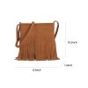 PU leather Fringe Hobo Tassel crossbody bag for Women