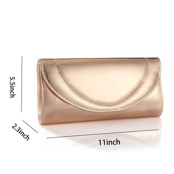 Genuine Leather Golden Dinner Crossbody Bag