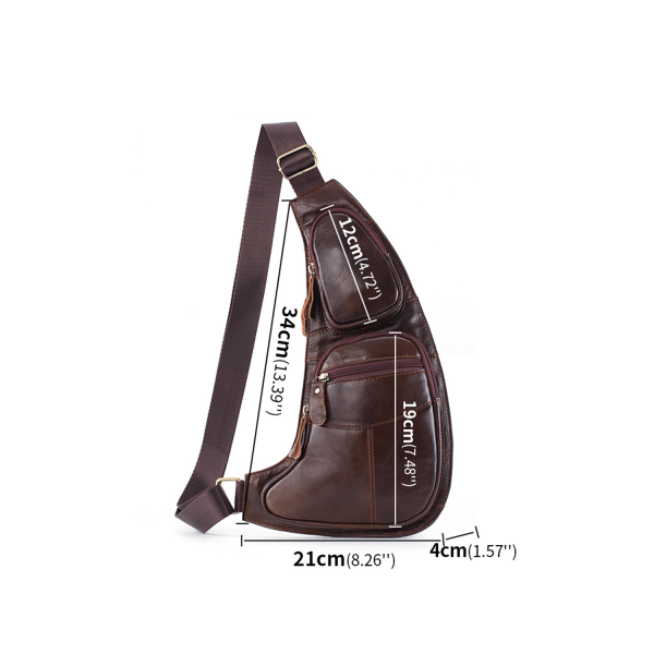 Trendy Men's Genuine Leather Messenger Bag