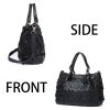 Genuine Leather Colourful square-paneled tote bag
