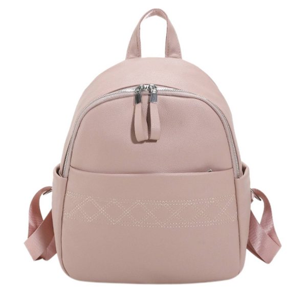PU leather durable backpack