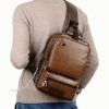 PU Leather Sling Backpack