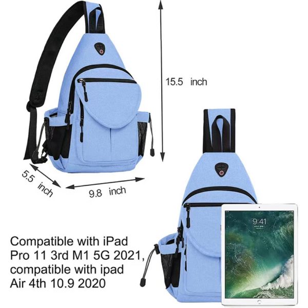 Sling Canvas Crossbody Hiking Bag with Anti-theft Pocket