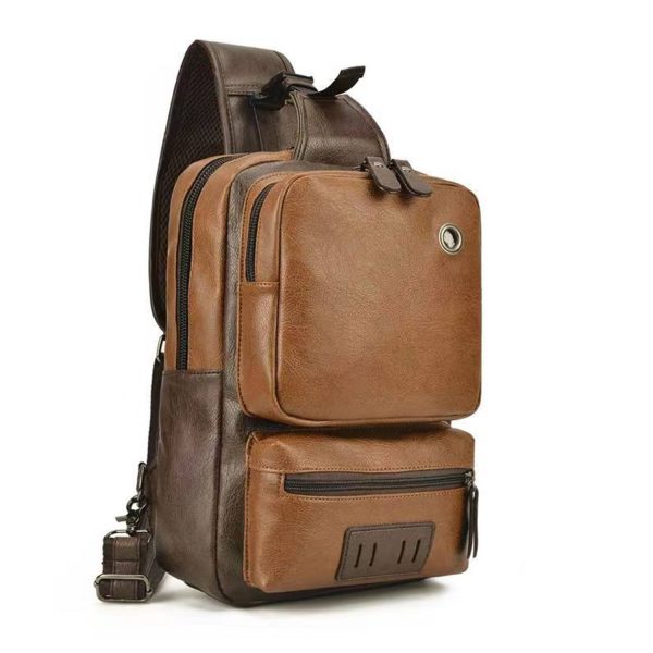PU Leather Sling Backpack