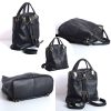 Genuine Leather Large capacity black backpack
