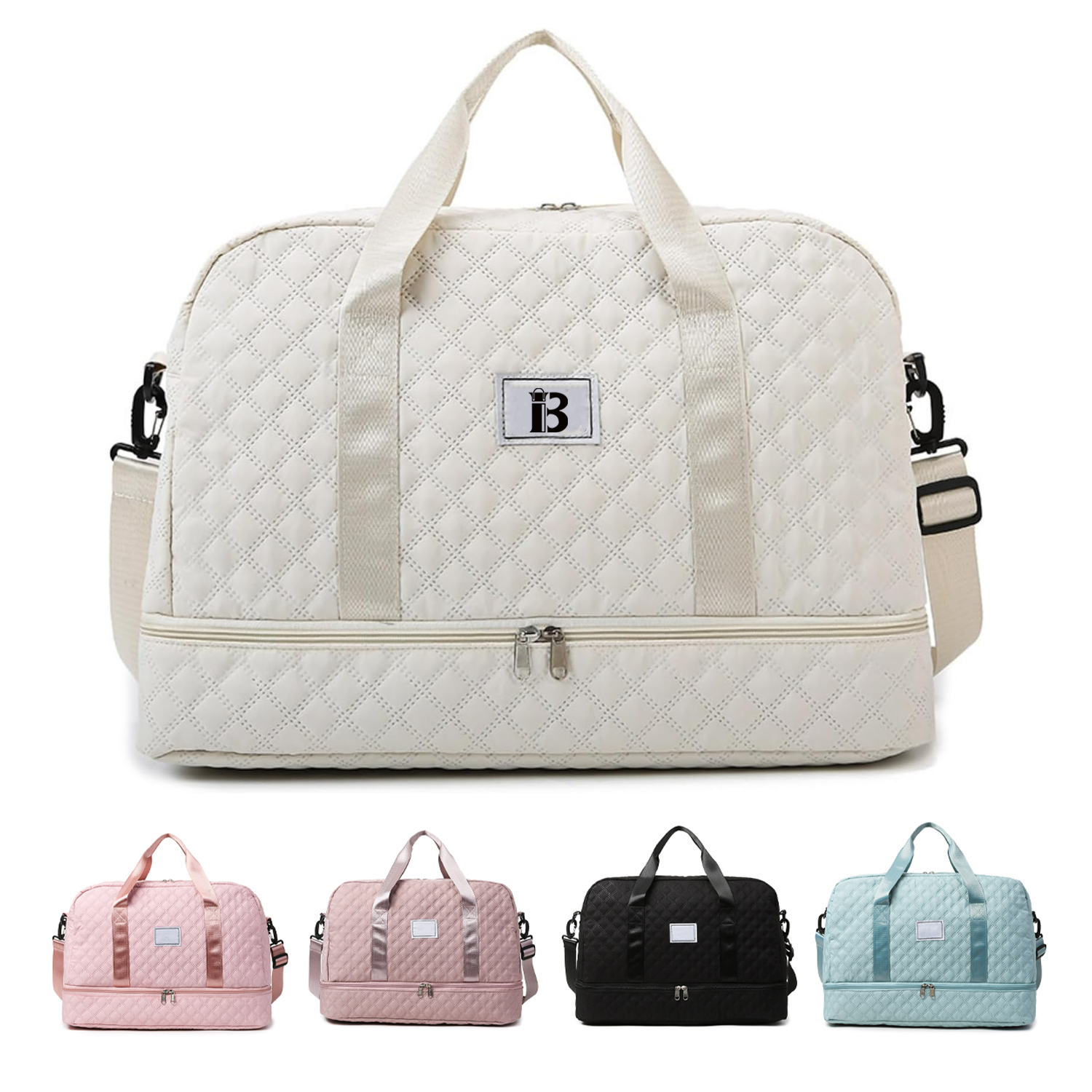 Large Capacity Argyle Travel Duffle Bag