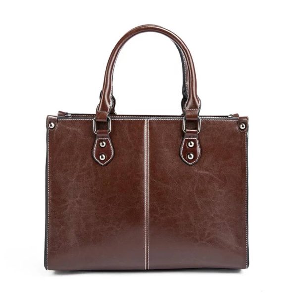 Vintage Vegan Leather Large Computer Laptop Messenger Bag
